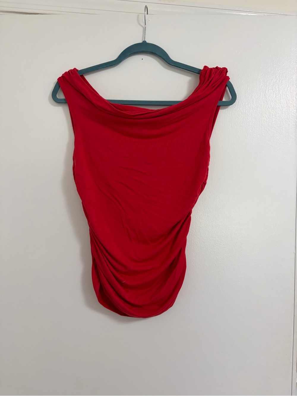 Red Rouched Women’s Top